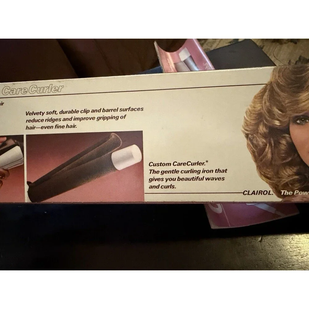 Clairol Custom Care C-500 Curling Iron 3/4” Velvet Surface Protects Hair VTG NEW
